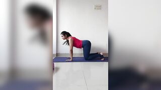 Cat And Cow Posture Practice | Dog Downward Practice | Indian Yoga Girls | Indian Girls Yoga