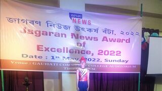 My yoga performance in an award function of Jagaran news.