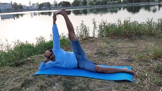 Anantasana,,, parighasana for ankles legs ,, abdomen, neck and hips stretching