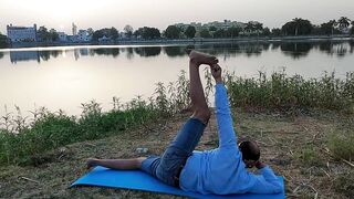 Anantasana,,, parighasana for ankles legs ,, abdomen, neck and hips stretching