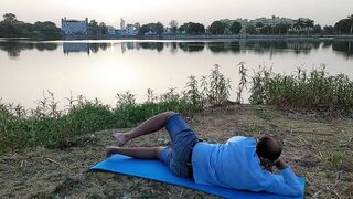 Anantasana,,, parighasana for ankles legs ,, abdomen, neck and hips stretching