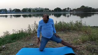 Anantasana,,, parighasana for ankles legs ,, abdomen, neck and hips stretching