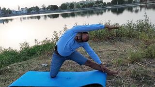 Anantasana,,, parighasana for ankles legs ,, abdomen, neck and hips stretching