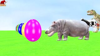 Don't Choose The Wrong Egg Challenge with Cow Tiger Elephant Mammoth Lion Buffalo Wild Animals