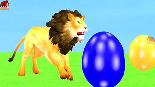 Don't Choose The Wrong Egg Challenge with Cow Tiger Elephant Mammoth Lion Buffalo Wild Animals