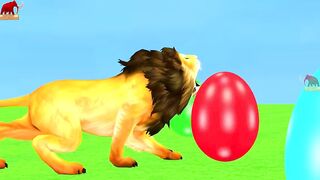 Don't Choose The Wrong Egg Challenge with Cow Tiger Elephant Mammoth Lion Buffalo Wild Animals