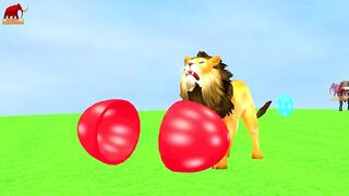 Don't Choose The Wrong Egg Challenge with Cow Tiger Elephant Mammoth Lion Buffalo Wild Animals