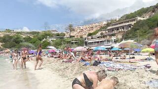 IBIZA Beach Spain Summer - Top IBIZA Beachside Cala Tarida Holiday in 2022 Walking 4K (reupload)