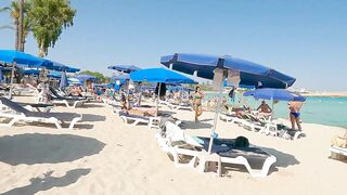 Beach Walk Tours Cyprus - Nissi Beach Cyprus 4K WALK / Best Beaches In Cyprus