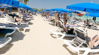 Beach Walk Tours Cyprus - Nissi Beach Cyprus 4K WALK / Best Beaches In Cyprus