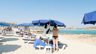 Beach Walk Tours Cyprus - Nissi Beach Cyprus 4K WALK / Best Beaches In Cyprus