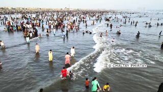 Karachi Sea View Beach | Drone View | Karachi Beautiful Beach | Karachi Traffic