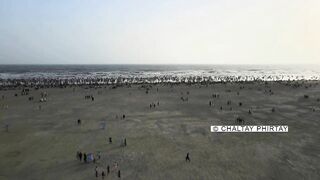 Karachi Sea View Beach | Drone View | Karachi Beautiful Beach | Karachi Traffic