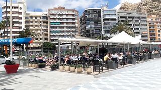 Alicante Beach - Where to get the Airport Bus 3.85 Euros and Slow !