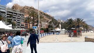 Alicante Beach - Where to get the Airport Bus 3.85 Euros and Slow !