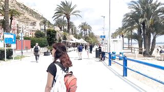 Alicante Beach - Where to get the Airport Bus 3.85 Euros and Slow !