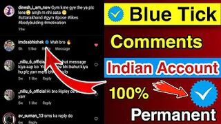 How To Get Blue Tick Comments On Instagram || Instagram blue tick comments kaise le 100% Real