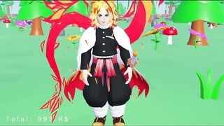 Roblox Rengoku Cosplay 100% layered Clothing & Nezuko Update: Demon Slayer Outfits