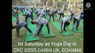 First Saturday as Yoga Day at CRC GSSS GARHI UK