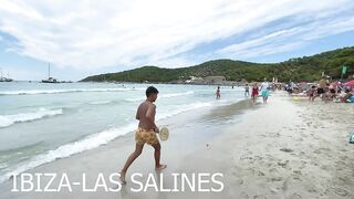 IBIZA Beach Spain Summer -Las Salines Holiday in Top Ibiza Beach Walking 4K TV (reupload)