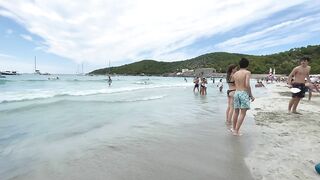 IBIZA Beach Spain Summer -Las Salines Holiday in Top Ibiza Beach Walking 4K TV (reupload)