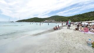 IBIZA Beach Spain Summer -Las Salines Holiday in Top Ibiza Beach Walking 4K TV (reupload)