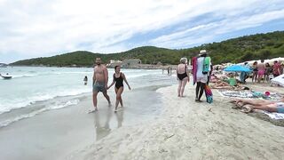 IBIZA Beach Spain Summer -Las Salines Holiday in Top Ibiza Beach Walking 4K TV (reupload)