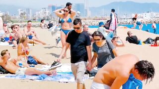 Barcelona beach walk 2022 / beach Sant Miquel ????????????️Spain best beaches