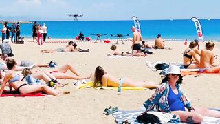 Barcelona beach walk 2022 / beach Sant Miquel ????????????️Spain best beaches