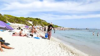 IBIZA Ses Salines Beach / Best Beaches / Beach Walk Tour 4K