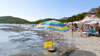 IBIZA Ses Salines Beach / Best Beaches / Beach Walk Tour 4K