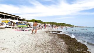 IBIZA Ses Salines Beach / Best Beaches / Beach Walk Tour 4K