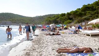 IBIZA Ses Salines Beach / Best Beaches / Beach Walk Tour 4K