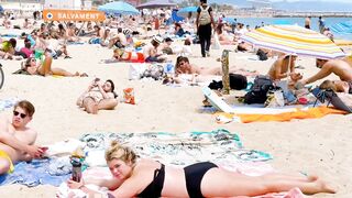 Barcelona beach walk 2022/ beach Bogadell????????????️Spain best beaches