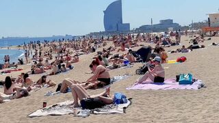 Beach Barceloneta????????????Barcelona beach walk 2022/Spain best beaches