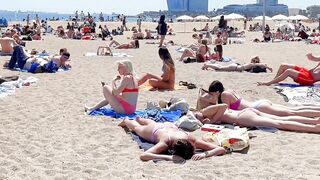 Beach Barceloneta????????????Barcelona beach walk 2022/Spain best beaches