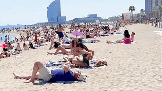 Beach Barceloneta????????????Barcelona beach walk 2022/Spain best beaches