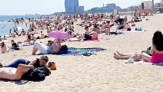 Beach Barceloneta????????????Barcelona beach walk 2022/Spain best beaches