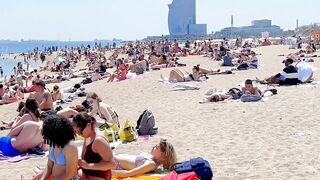 Beach Barceloneta????????????Barcelona beach walk 2022/Spain best beaches