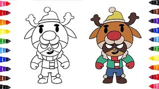 How To Draw Reindeer Nita | Reindeer Nita Drawing and Coloring | Brawl Stars