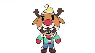 How To Draw Reindeer Nita | Reindeer Nita Drawing and Coloring | Brawl Stars