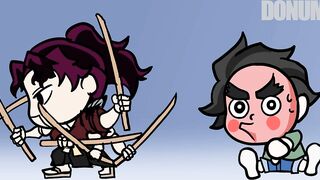 Anime Chibi Demon Slayer vs Finger #12