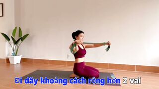 Thực hiện Bồ câu yoga với dây