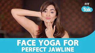 Perfect Jawline | Face Yoga For Long Aged V-Shaped Jaw? | Face Yoga With Vibhuti | Fit Tak