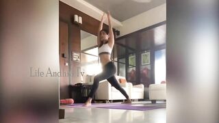 Pooja Hegde Yoga At Home | Pooja Hegde Workout Video | Life Andhra Tv