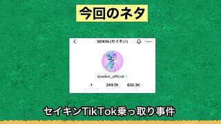 セイキンTikTok乗っ取り事件 について解説