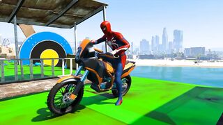 Spiderman and Spider Horse, Parkour Challenge on Spider Balls - Funny Animation