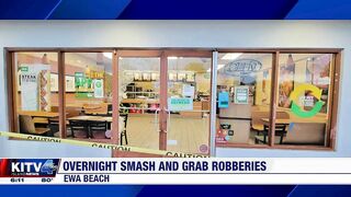 Multiple Ewa Beach shops hit by smash-and-grab burglaries