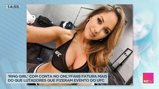 'Ring girl' com conta no Onlyfans fatura mais do que lutadores que fizeram evento do UFC