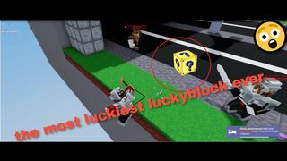 The owner spawned the luckiest ultra luckyblock ever in Roblox bedwars